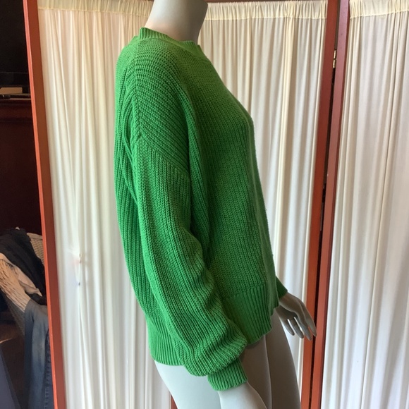 Loft Outlet Womens Kelly Green Knit Sweater Size Medium - Picture 3 of 6
